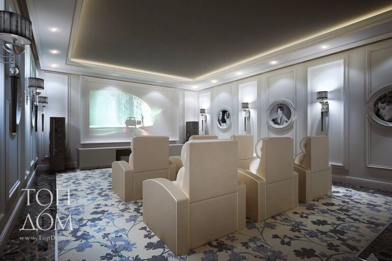 Фото интерьера кинотеатра в загородном доме