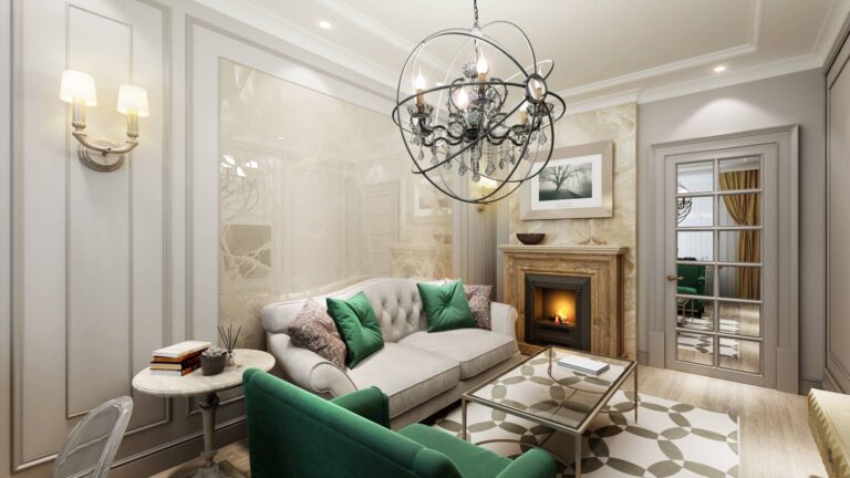 Фото интерьера гостиной в белых оттенках