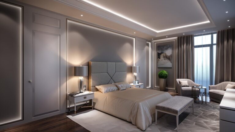 Кресла в интерьере спальни в пастельных тонах