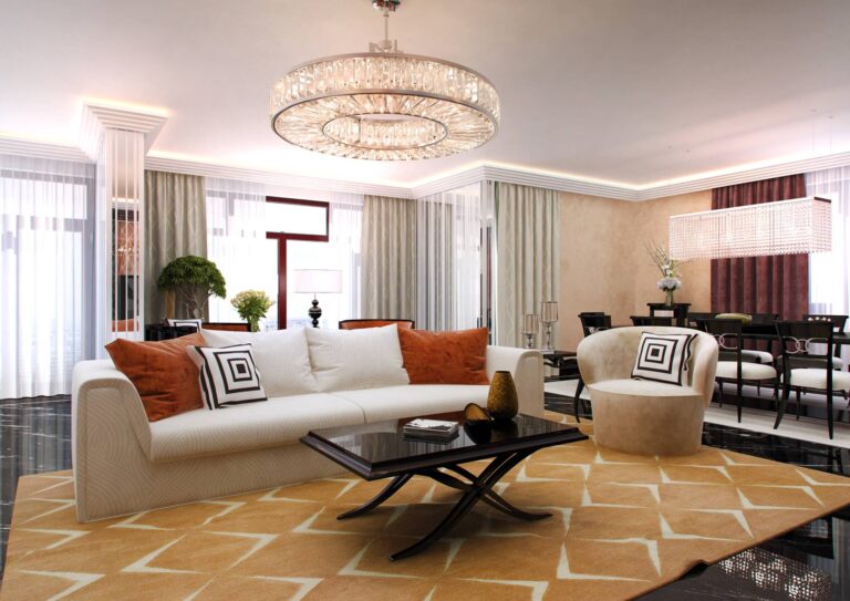 Фото просторной гостиной