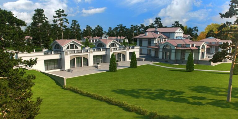 Оформление прилегающего к загородному дому участка