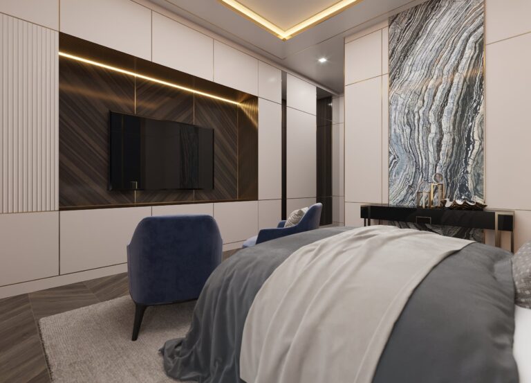 Оформление зоны ТВ в офисном стиле