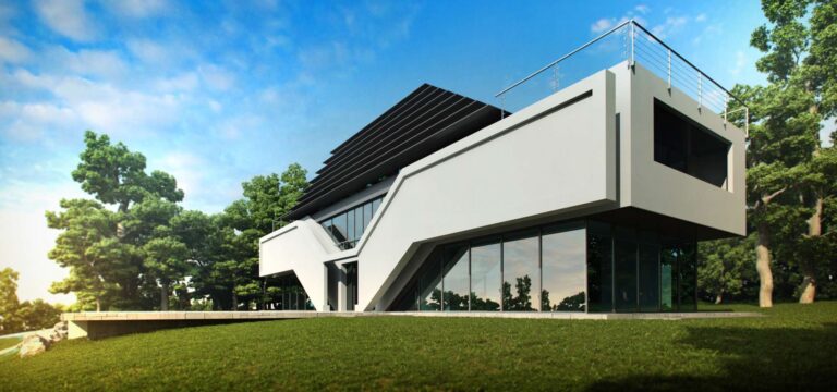 Открытая верхняя терраса в левой фасадной части