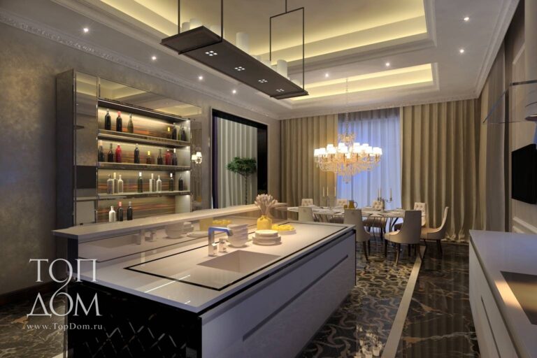 Фото дизайна интерьера большой кухни