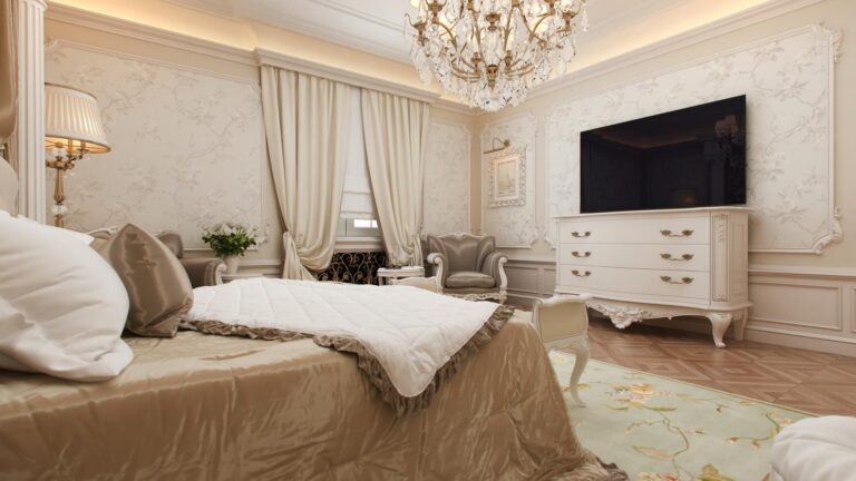 Панно с цветами в оформлении стен спальни