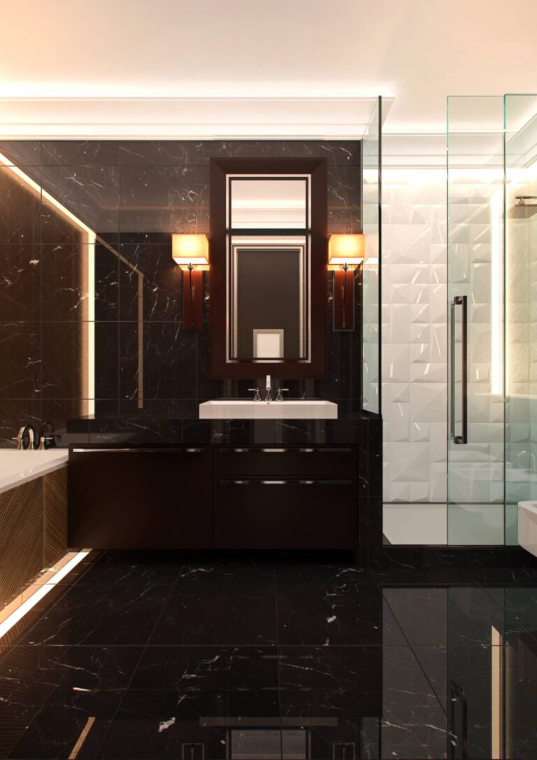 Душевая кабина в дизайне ванной комнаты