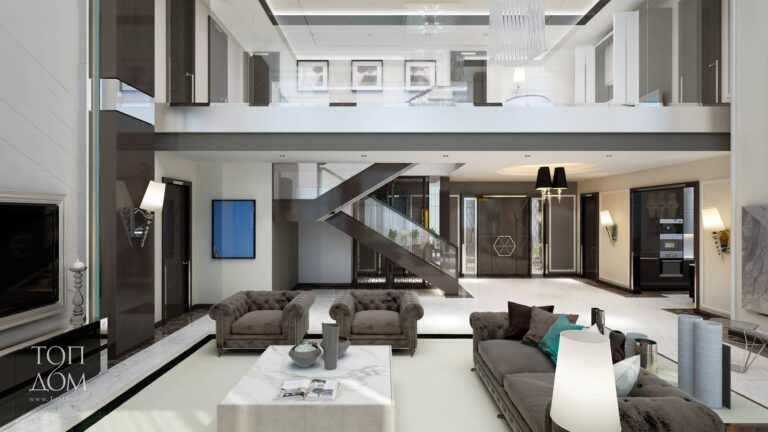 Фото красивого дизайна гостиной в частном доме