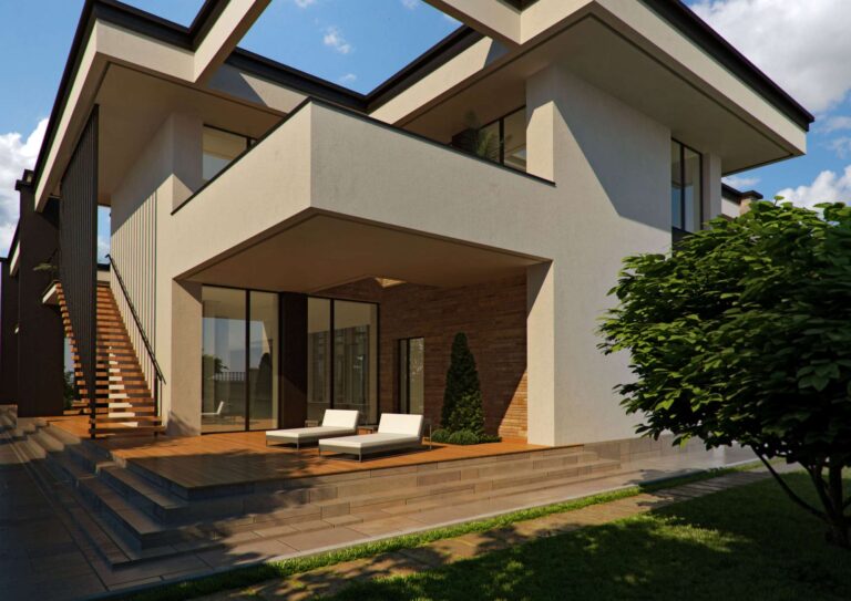 Открытая терраса в фасадной части