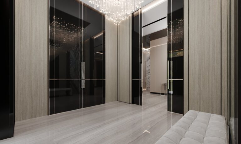 Дизайн прихожей с раздвижными дверьми