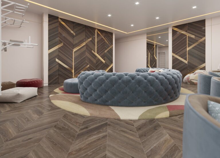 Дизайн спортивного уголка в игровой комнате