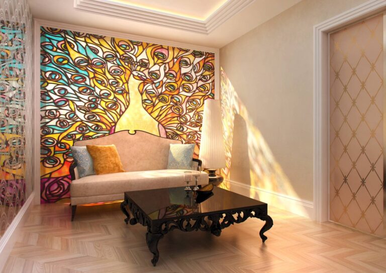 Фото расписных стен в спальне