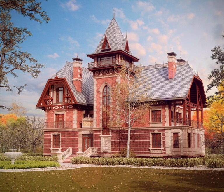 Красивая отделка фасада дома