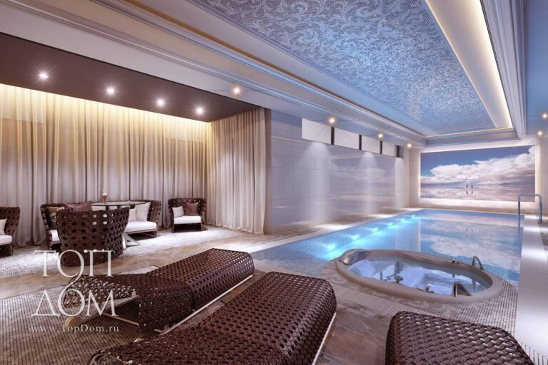 Фото дизайна бассейна в коттедже