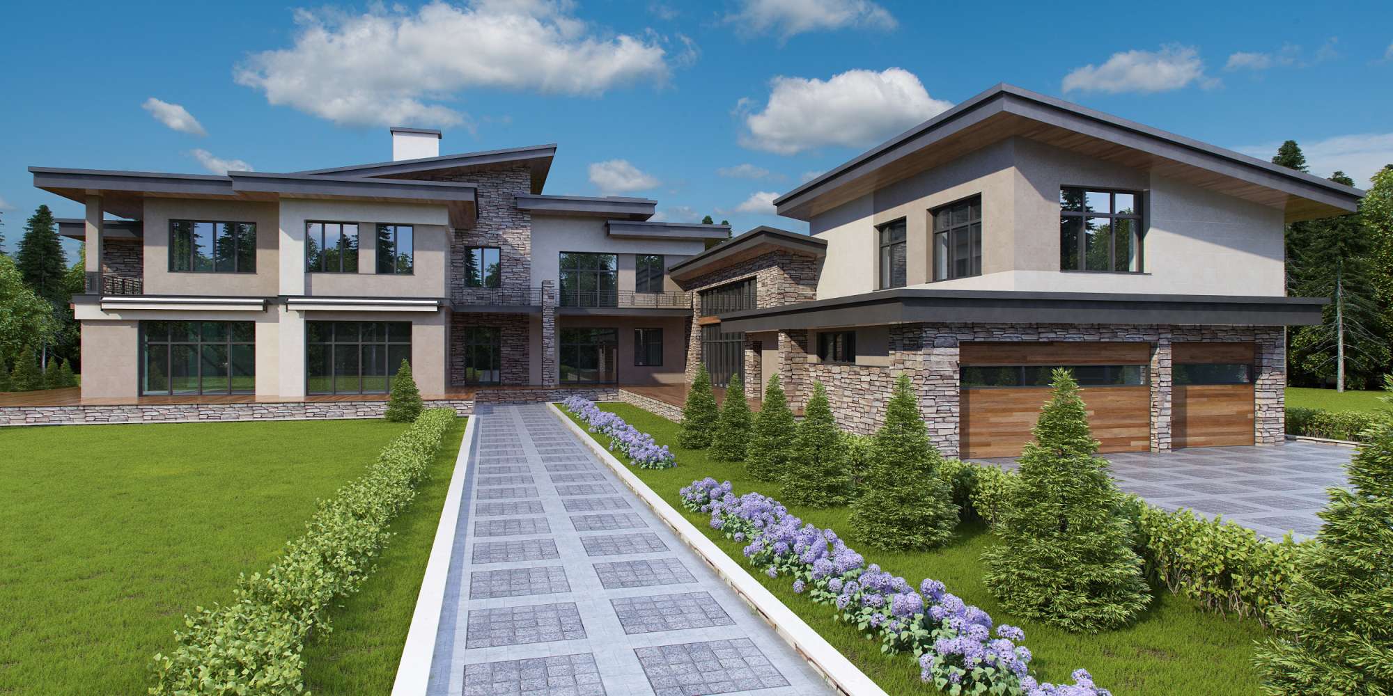 Дизайн экстерьера фасада частного дома