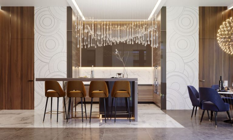 Дизайн коттеджа с большой кухней