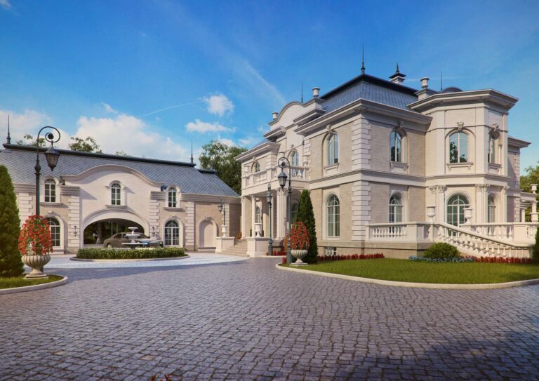 Дизайн зоны участка, прилегающего к дому