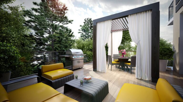 Фото открытой террасы в большой квартире