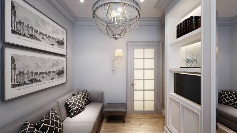 Фото кабинета в белых тонах