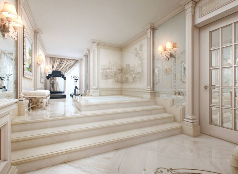 Дорогой дизайн интерьера ванной