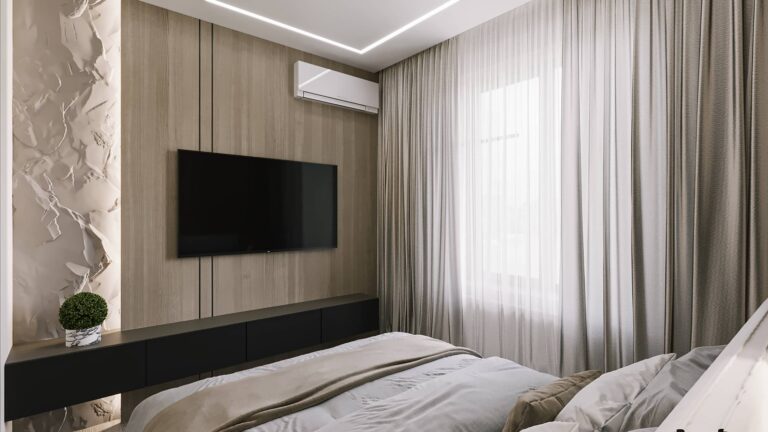 Дизайн небольшой спальни с окном