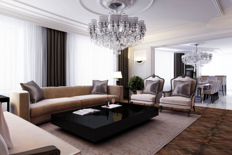 Фото интересного дизайна гостиной