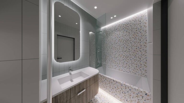 Декор и оформление стен в интерьере ванной комнаты