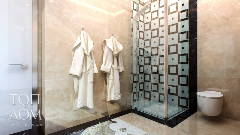 Фото дизайна душевой в таунхаусе