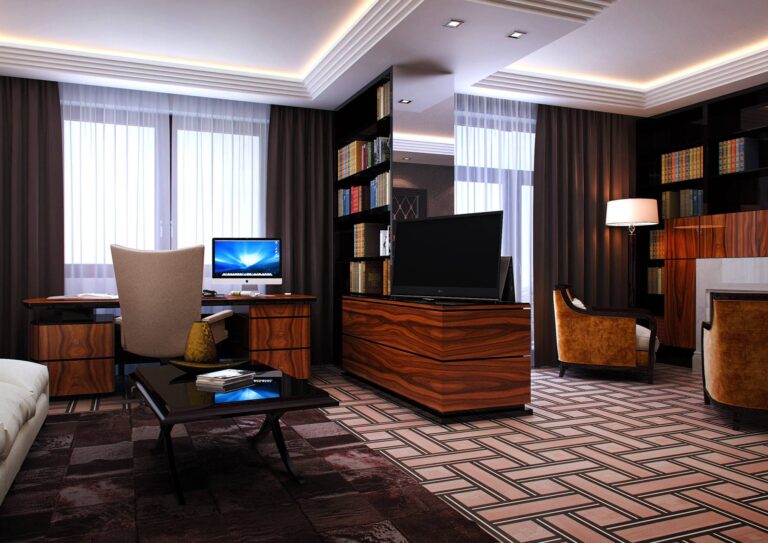 Фото оформления просторного кабинета