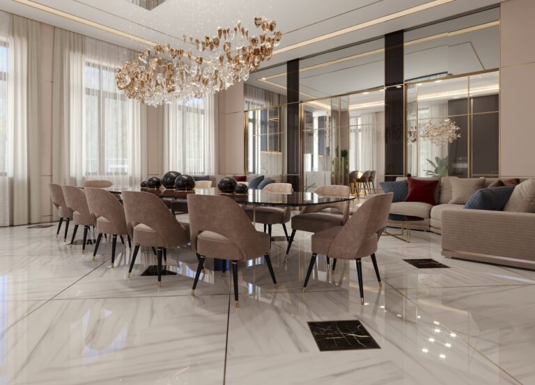 Золотая отделка в мебели и декоре интерьера