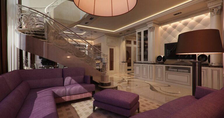 Классический стиль в оформлении светлой гостиной