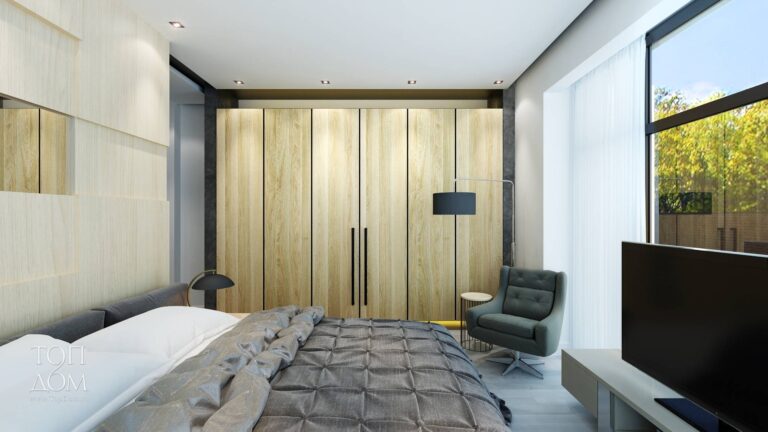 Фото интерьера красивой и светлой спальни