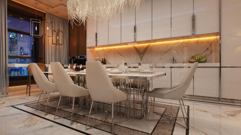 Вечерний вид подсветки кухонного гарнитура