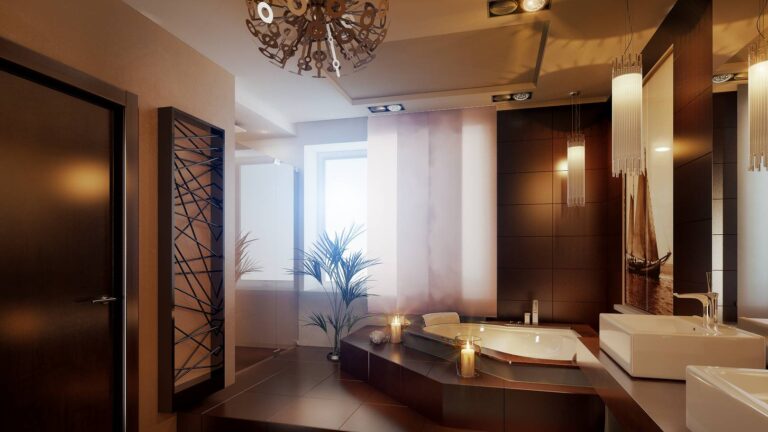 Фото обустройства ванной комнаты в таунхаусе