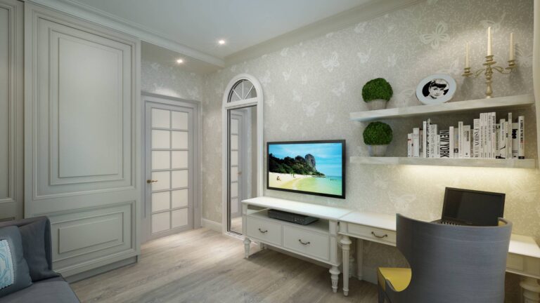 Фото классической детской комнаты в белых оттенках