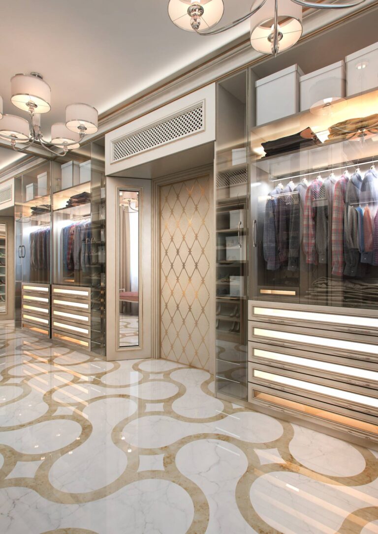 Фото проекта просторной гардеробной