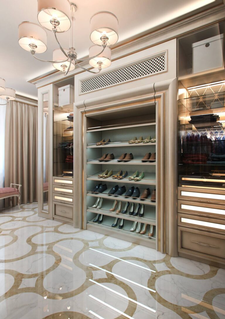 Фото просторной гардеробной