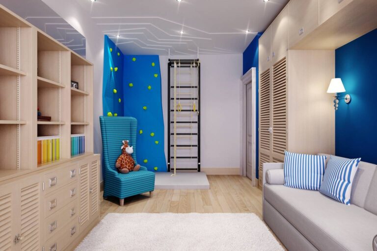 Спортивный уголок в интерьере детской