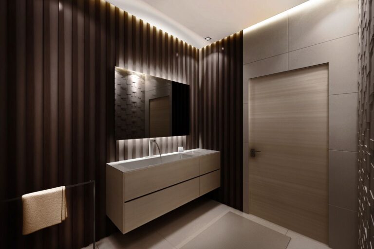 Дизайн интерьера санузла для руководителя офиса