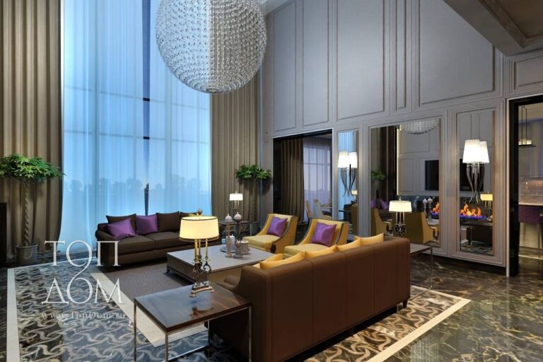 Темный пол в дизайне интерьера гостиной – фото