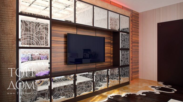 Дизайн спальни с уникальным шкафом