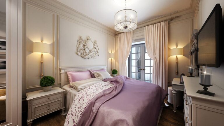 Фото интерьера спальни в белых оттенках