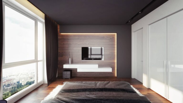 Дизайн молодежной спальни с коричневыми и молочными стенами