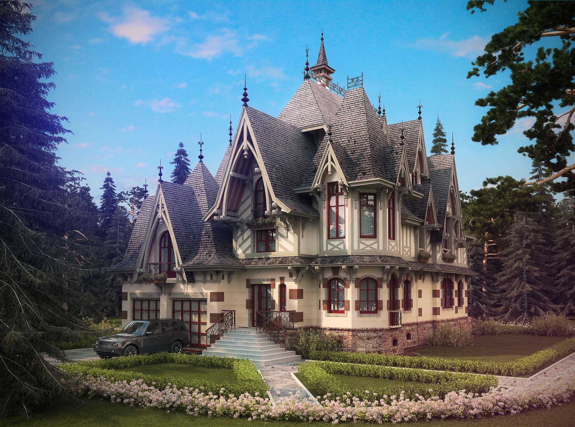 Экстерьер и фасад 2-х этажного дома