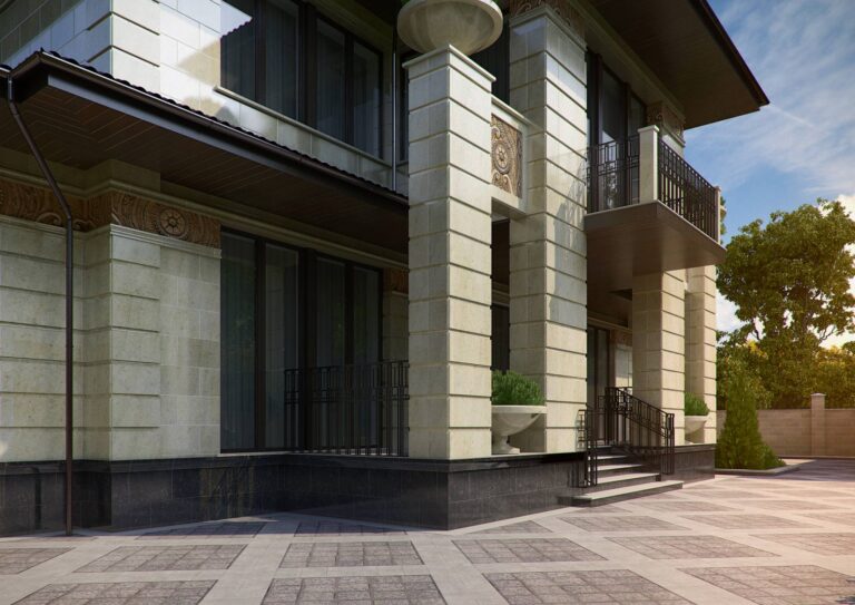 Ландшафтный дизайн у загородного дома