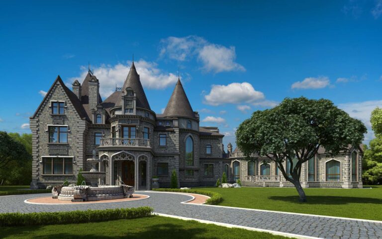 Оформление фасада и экстерьера замка