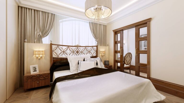 Фото интерьера спальни в натуральных оттенках