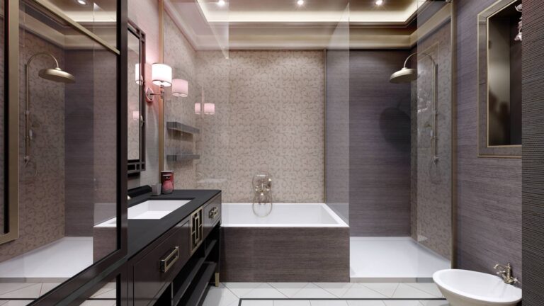 Фото ванной в натуральных тонах