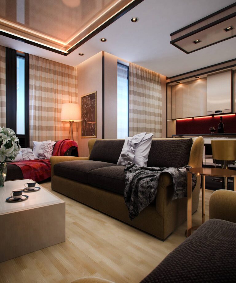 Фото гармоничного интерьера гостиной в квартире