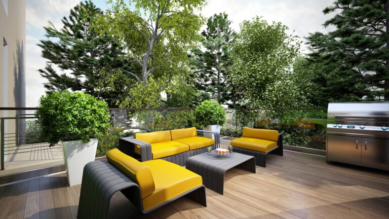 Фото интерьера – яркая и стильная терраса