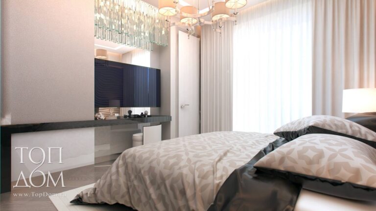 Фото декора спальни в современном таунхаусе